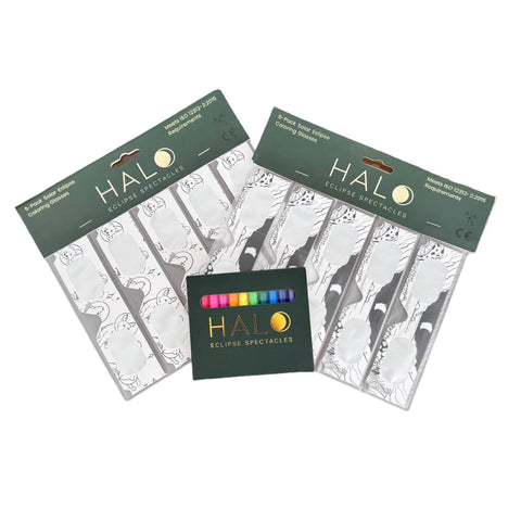 Variety Eclipse Glasses 2 Pack (10 glasses) w/ Free Markers *AAS Approved - ISO Certified Safe* - Premium from HALO - Just $30! Shop now at HALO ECLIPSE
